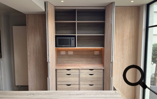 oak larder unit with drawers