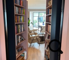 Hidden bookcase door